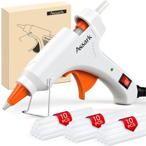 30W Mini Hot Glue Gun Kit with 30 Glue Sticks, Fast Preheating Hot Melt, High Temp for School Crafts DIY Arts and Quick Home Repairs