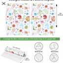 Watercolor Boho Floral Wallpaper 12"x100" Colorful Wildflower Wallpaper Peel and Stick Boho Contact Paper for Cabinets Drawers Self Adhesive Removable Vinyl Wraps for Nursery Kids Room (White/Red/Green/Blue)