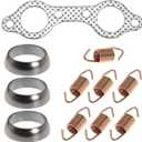 Exhaust Manifold with Exhaust Pipe Donut Gasket Spring Rebuild Kit Replace 1262138-489 5250091 for Polaris Ranger Crew 800 HD 800 XP 800 for Sportsman 600 700