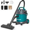Kenmore KW3030 Wet Dry Canister 3.2 Gallon 2.5 Peak HP Vacuum Cleaner with Extension Wands Tool Storage & Wall Bracket for Garage, Car, Home, 3.2 Gallons, Green