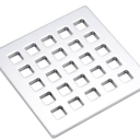 3.75 Inch Square Shower Drain Cover 5mm Thick Floor Drain Square Grille (Silver)