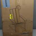 WO Home Furniture Patio Rocking Chair Modern Outdoor HDPE UV Weather Resistant (Grey)