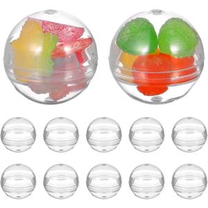 COHEALI Translucent Small Round Capsules: 200pcs 1.1 inch Vending Machine Capsules Empty Plastic Gumball Machine Containers for Easter Basket Birthday Gifts Pinata Stuffers DIY Craft Supplies
