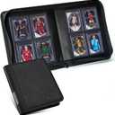 Toploader Card Binder 4 Pocket,160-Card Trading Card Album-Premium PU Zipper Hard Case,Sideload PVC-Free Pages, Fits 2.5 x 3.5 MTG,TCG, YuGiOh,Game Cards & Sports Cards, with Spine Label (Black)