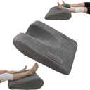 Knee Replacement Recovery Aids, Double-Sided Leg Elevation Pillow for After Surgery, Extension & Elevation Wedge for Knee Hip Ankle Support, Corduroy Leg Support with Handles, Leg Lifter