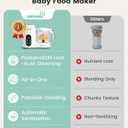 Grownsy Baby Food Maker with Steam Basket, One Step Baby Food Processor Steamer Puree Blender Grinder Mills Machine, Auto Cooking Grinding and Sterili-zing for Healthy Homemade Baby Food, BPA-Free