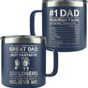 Gifts for Dad from Daughter, Son, Kids - Fathers Day Gift for Dad - Birthday, Father's Day, Christmas Gifts for Dads - New Papa Daddy Stepdad Father Gift Ideas - 14 Oz Navy Coffee Mug