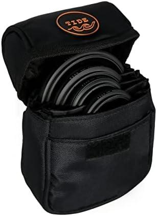 Tide Optics Filter Pouch | Holds 5 Filters Up to 86mm | Durable Protective Case Bag for Photography Camera Filters | Water & Dust Resistant…