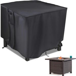 Saking Fire Pit Cover, 38 inch Square Fire Table Covers for Patio Gas Propane Firepit, Waterproof Outdoor Table Cover - 38"L x 38"W x 28"H