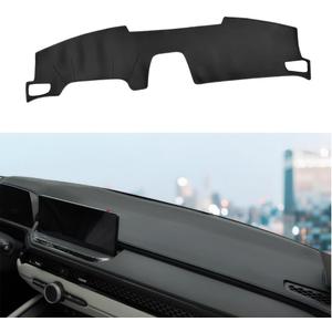 Fit for Honda Accord 2023 2024 2025 2026 Dashboard Black Center Console Cover Dashboard Pad Protector Sunshade Upgraded Edge Microfiber Leather Pad (Without HUD, Black Stitching)