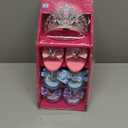 Girls Play Set! Princess Dress Up Shoes and Tiara (3 Pairs of Shoes + 1 Tiara) Role Play Collection Fashion Princess Shoe for Little Girls