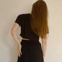 Cotton Blend Split Leg Pjs for Women 2 Piece Soft Pajama Set for Women Black Lounge Set Top and Shorts Matching Set (Black, S)