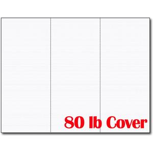 3up 80lb White Linen Textured Menu Cards/Rack Cards (25 Sheets / 75 Pieces)