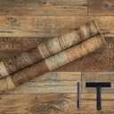 Decoroom Wood Wallpaper with Tools, 17.7''394'' Peel and Stick Wallpaper Rustic Wood Grain Contact Paper, Removable Self Adhesive Vinyl Film Roll for Table Cabinets Shelf Liner