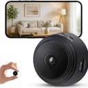 Hidden Camera, Spy Camera - 1080p HD WiFi Wireless Tiny Indoor Security Mini Cam with Night Vision & PIR Motion Detection - Nanny Cam for Baby/Pet/Home/Office Monitoring.Black