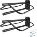 2 Pack Saddle Rack with Pad Bar, Heavy Duty Wall Mounted Saddle Stand Saddle Pad Rack for English Western Saddles Horses Blanket,Black