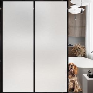 Window Privacy, Removable Glass Door Privacy Film, Suitable for Bathrooms, Offices, Static Cling Decorative Film, Reusable Window Stickers (White, 45.2 x 157.4 inch)