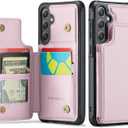 Vinich for Samsung Galaxy S26 Plus Wallet Case with Card Holder, RFID Blocking Credit Slots Kickstand Shockproof Phone Cover for Women Men, Pink