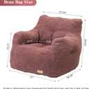 Cvortll Bean Bag Chair with Filler, Bean Bag Sofa with Tufted Soft Stuffed Filling, Fluffy and Lazy Sofa, Comfy Cozy BeanBag Chairs with Memory Foam for Dorm, Apartment, Living Room (Red), 37 inches x 34.25 inches x 29.53 inches