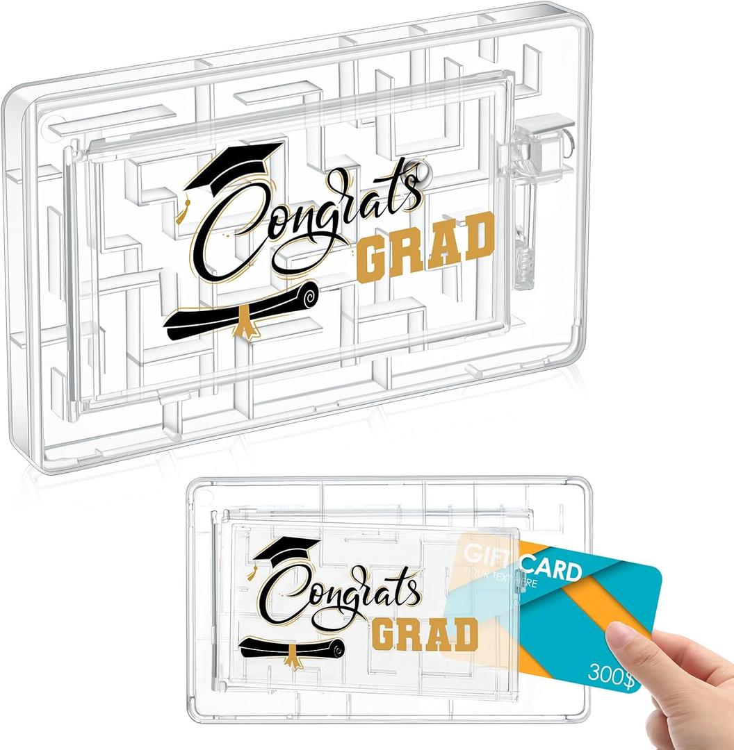 Gift Card Holder Box Maze, Money Cash Maze Box, Without Gift Card, Reusable Stuffers Holder for Adults Presents (Happy Birthday)