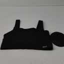 Women's Sports Bra Wirefree Adjustable Medium-High Support Everyday Wear for Large Bust Plus Size with Removable Pads (X-Large, Black)
