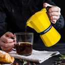 LORD'S ROCKS Caf Bustelo Stovetop Espresso Maker 300 ml Cup Moka Pot Coffee Percolator, Durable Aluminum with Heat-Resistant Handle, Bold Yellow Design Authentic Caf-Style Coffee at Home