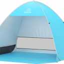 WolfWise Pop up Beach Tent Sun Shelter, 4-5 Person Beach Shade Canopy