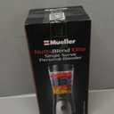 Mueller Smoothie Blender for Smoothies - Personal Blender for Shakes, Frozen Drinks, Baby Food & More, 15oz Travel Cup and Lid, Durable Stainless Steel Blades for Powerful Blending Performance (Light Grey)