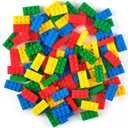 Strictly Briks Building Blocks Starter Kit - Compatible with All Major Brick Brands - 96 2x4-Stud Bricks in Blue, Green, Red & Yellow - Creative Building Play Set for Ages 3 & Up