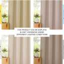NICETOWN Thick Linen Curtains Privacy with Light Filtering, Grommet Semi Sheer Not See Through Linen Blend Curtain Drapes Vintage & Rustic for Farmhouse / Living Room, Angora, W55 x L84, 2 Panels