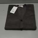 New Sweater V-Neck Solid Color Cardigan Sweater Men's Lazy Style Jacket Clip (Gray, XL)