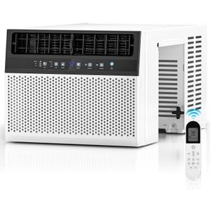 ZAFRO 12000 BTU U Shaped Window Air Conditioner, Ultra Quiet Window AC Units Cool Up to 550 Sq.Ft, 6 Modes 3 Fan Speeds with Energy Efficient for Bedroom,Remote White