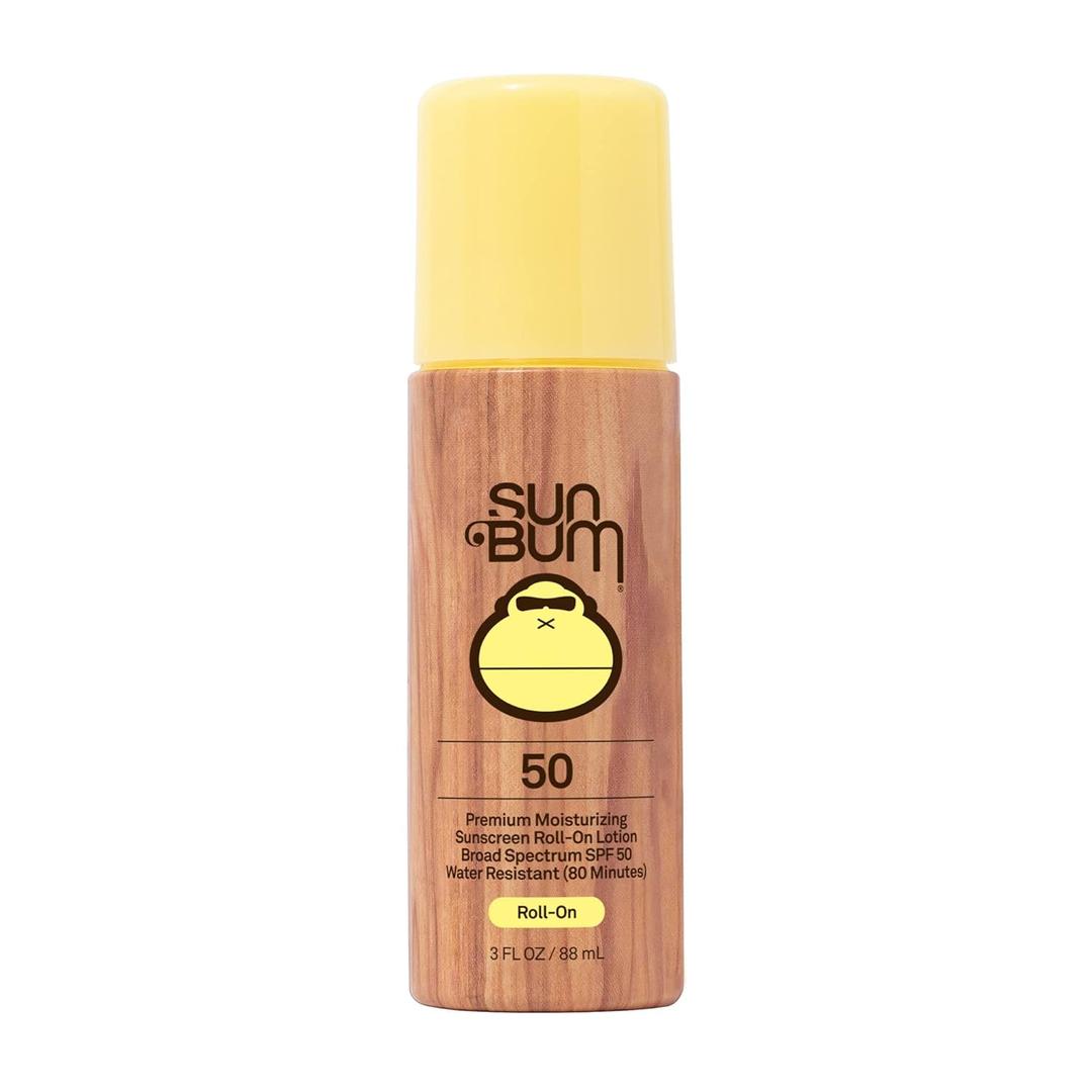 Sun Bum Original SPF 50 Roll-On Sunscreen Body Lotion - Broad Spectrum Moisturizing Sunscreen with Vitamin E - Hawaii 104 Act Compliant (Made without Octinoxate & Oxybenzone) - Travel Friendly - 3 oz