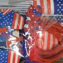 205PCS 4th of July Accessories Set Patriotic Party Favors Tattoo Stickers Glasses Headbands Bracelets Necklaces Glitter USA Flag for Independence Day Memorial Day 250th Decorations, Red White and Blue