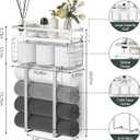 Towel Racks for Bathroom, Bathroom Shelf Over Toilet,Floating Shelves with Towel Rack Paper Holder Storage Basket,Floating Shelves for Wall Decor,Silver