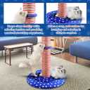 34.3" Tall Cat Scratching Post Clearance,Heavy Duty Sisal Scratch Post for Indoor Large Cats,Cute Cat Tree Tower with Interactive Hanging Ball