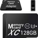 128GB Micro SD Card with Adapter and USB 3.0 Reader Kit, V30 Extended Memory for Home Security Camera and Dash Cam Loop Recording (USB-A Port)