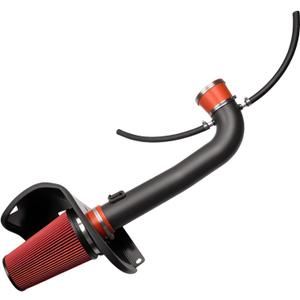 Cold Air Intake System with Heat Shield, Black Powder Coated, for 2014-2018 Chevy Silverado|GMC Sierra 1500|Cadillac Escalade1500 5.3/6.2L V8 Engine ﻿