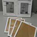 Egofine 8x10 Picture Frames Set of 6, Made of Solid Wood Covered by Plexiglass Display 4x6 and 5x7 with Mat or 8x10' without Mat, for Table Top Display and Wall Mounting Photo Frame White