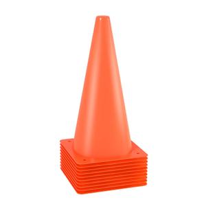 12 inch Soccer Training Cones for Outdoor Activity, Orange Traffic Cones,Plastic Sports Cones 12 Packs