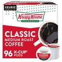 Krispy Kreme Classic Coffee, Keurig Single Serve K-Cup Pods, Medium Roast, 96 Count (EXP 08/03/26)