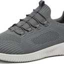 Avia Air Slip On Shoes for Men - Casual Comfortable Athletic Tennis Walking Sneakers for Men with Memory Foam Medium and Extra Wide Width Grey, 8.5