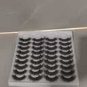 Pooplunch False Eyelashes Faux Mink Lashes Cat-Eye Look 18MM Wispy Long 8D Volume Fake Eyelash Strips 7 Pairs Pack
