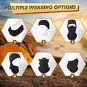 Kids Balaclava Face Mask Ski Mask Full Face Cover Lightweight Windproof UV Protector Neck Gaiter Skiing Cycling Black