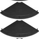 Corner Shelf Wall Mount, Floating Corner Shelves, Set of 4 Corner Wall Shelf Organizer,Rustic Wood Wall Storage Display Shelves forLiving Room Bedroom Bathroom Kitchen,Black