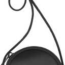 Leather Communion Burse for Pyx, Catholic Pyx Case with Strap for Communion Host Priests Deacons Gifts (Black)