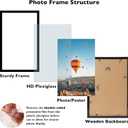 JCJMY 12x20 Picture Frame Black for Poster Photo Picture, Horizontal and Vertical Formats for Wall Hanging, 12 x 20 Wall Gallery Poster Photo Frame for 12 by 20 Photos Posters, Black