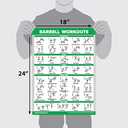 QUICKFIT 3 Pack - Dumbbell Workouts + Bodyweight Exercises + Barbell Routine Poster Set - Set of 3 Workout Charts (Laminated, 18" x 24")