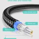 EMK 90 Degree Subwoofer Cable,RCA Male to Male Digital Coaxial Audio Cable for Television, DVD Player, Gaming Console, Projector, Speaker (90 Degree to Straight, 33FT/10M)