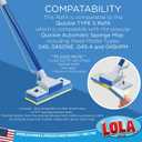 LOLA Squeeze Matic Butterfly Sponge Mop Refill, 9", 6 Pack Replacement Head, Floor Cleaning, Comparable w/Quickie Type S Sponge Mop Refill